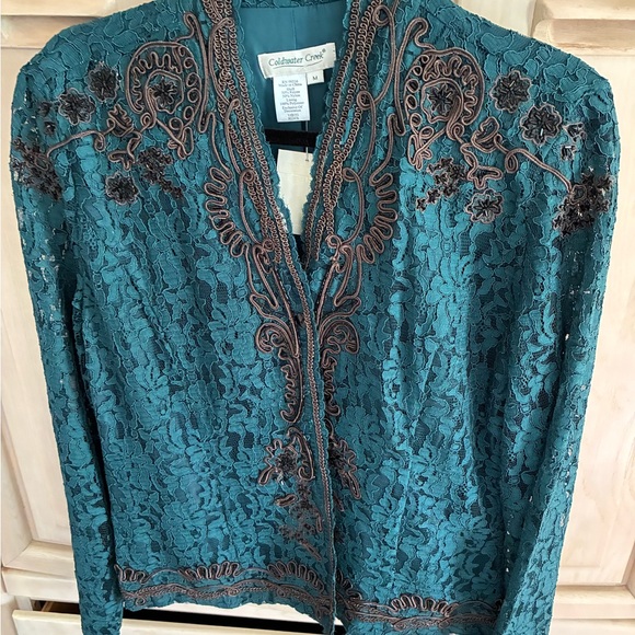 Coldwater Creek Jackets & Blazers - Vintage Coldwater Creek jacket NWOT Lace , embroidered